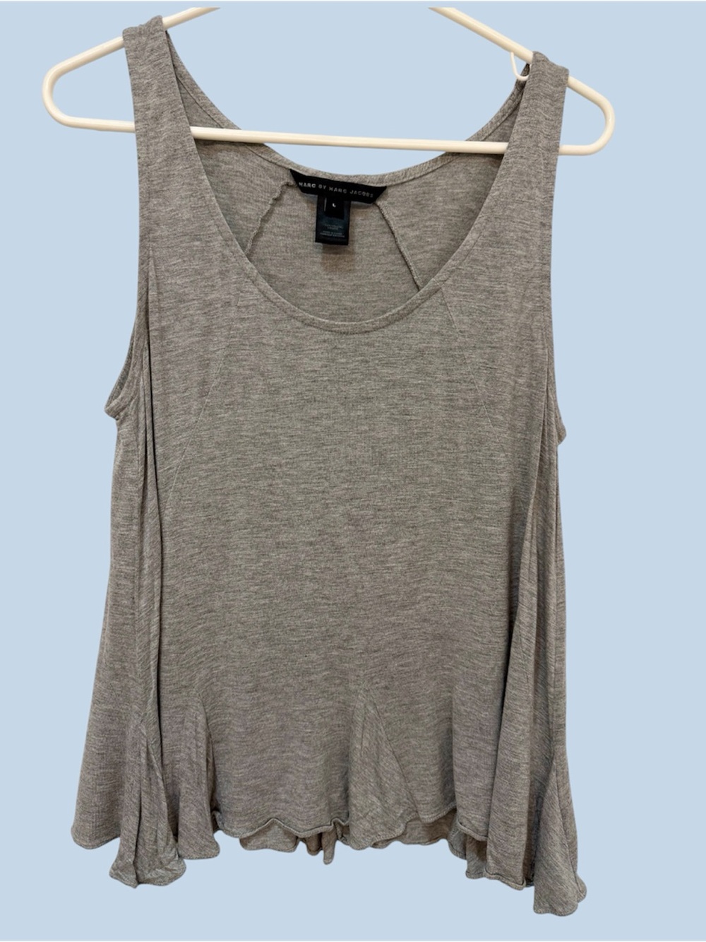 Marc by Marc Jacobs Gray Scoop Neck Swing Tank Top